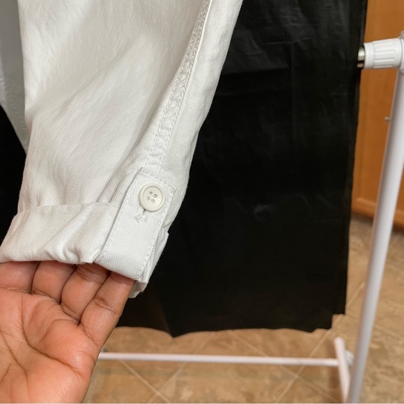 Talbots Women’s White Cropped Pull-On Pants 12P Summer Vacation Resort - Picture 3 of 8